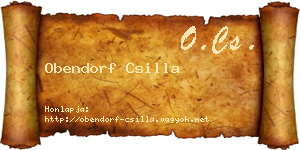 Obendorf Csilla névjegykártya